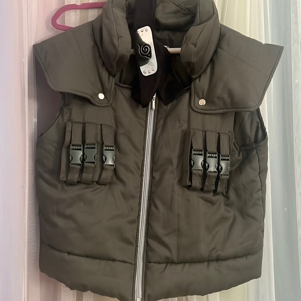 Naruto Kakashi Hataki anime costume vest and headband